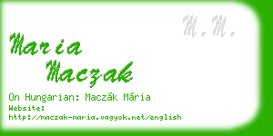 maria maczak business card